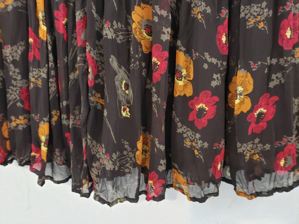 (5/5) Krazy Kat Tiered Womens Skirt Sz XXL Boho Fairy Cottagecore Grandmacore - Image 3 of 4