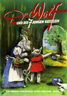 Der Wolf und die sieben jungen Geisslein ORIGINAL A1 Kinoplakat Gebr. Grimm