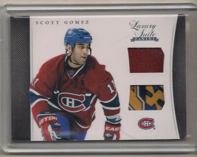 2011-12 Luxury Suite #28 Scott Gomez JSY STK Jersey Stick
