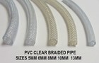 PVC BRAIDED HOSE PIPE REINFORCED TUBING FOOD WATER AIR OIL FUEL CLEAR PLASTIC