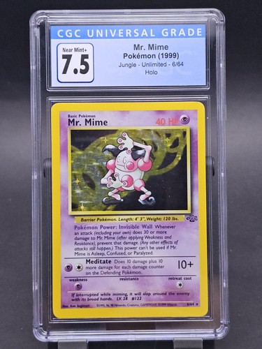 Mr. Mime (Unlimited) graded CGC 7.5 for sale on eBay