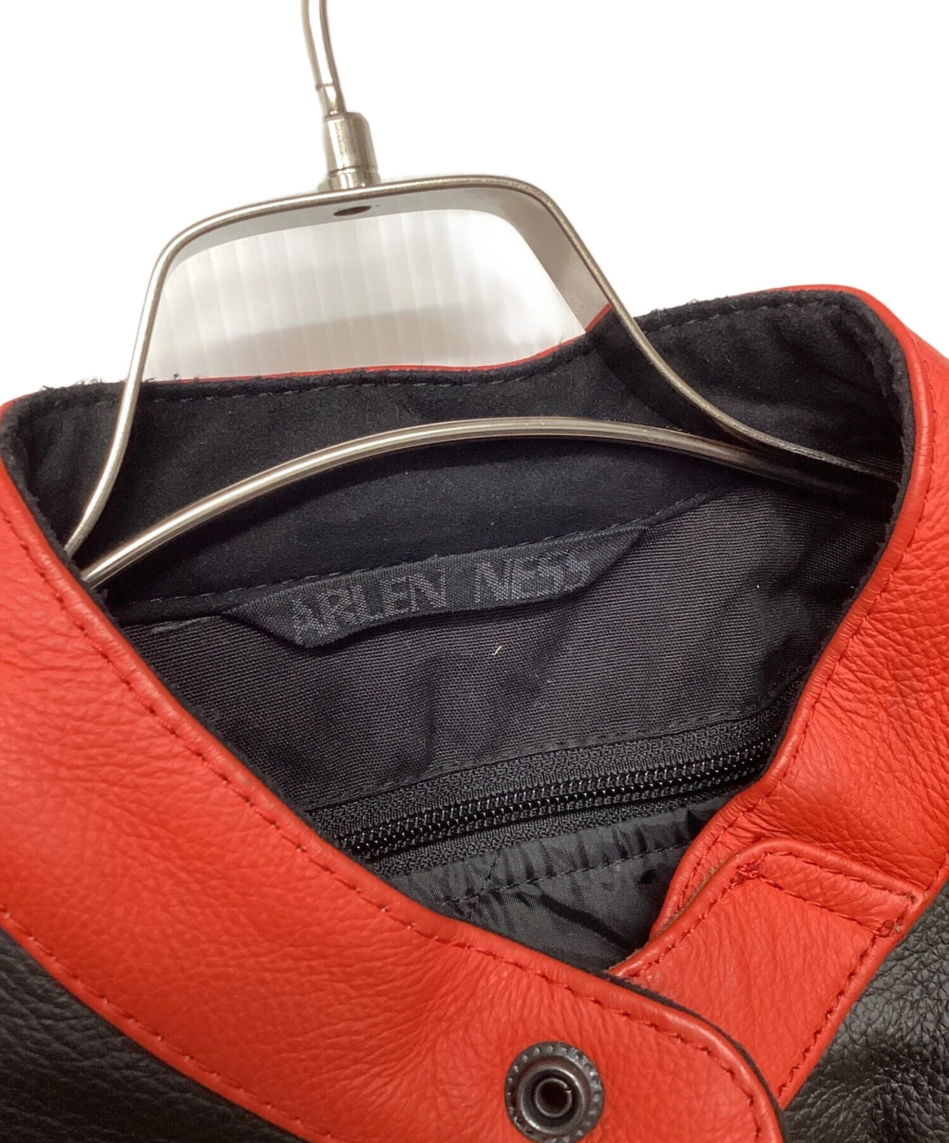 Arlen Ness Leather Protector Jacket Men's Size 54 Red - product detail image 9