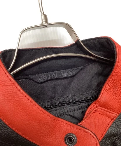 Arlen Ness Leather Protector Jacket Men's Size 54 Red image 9