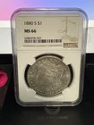 1880 S MORGAN SILVER DOLLAR NGC MS 66