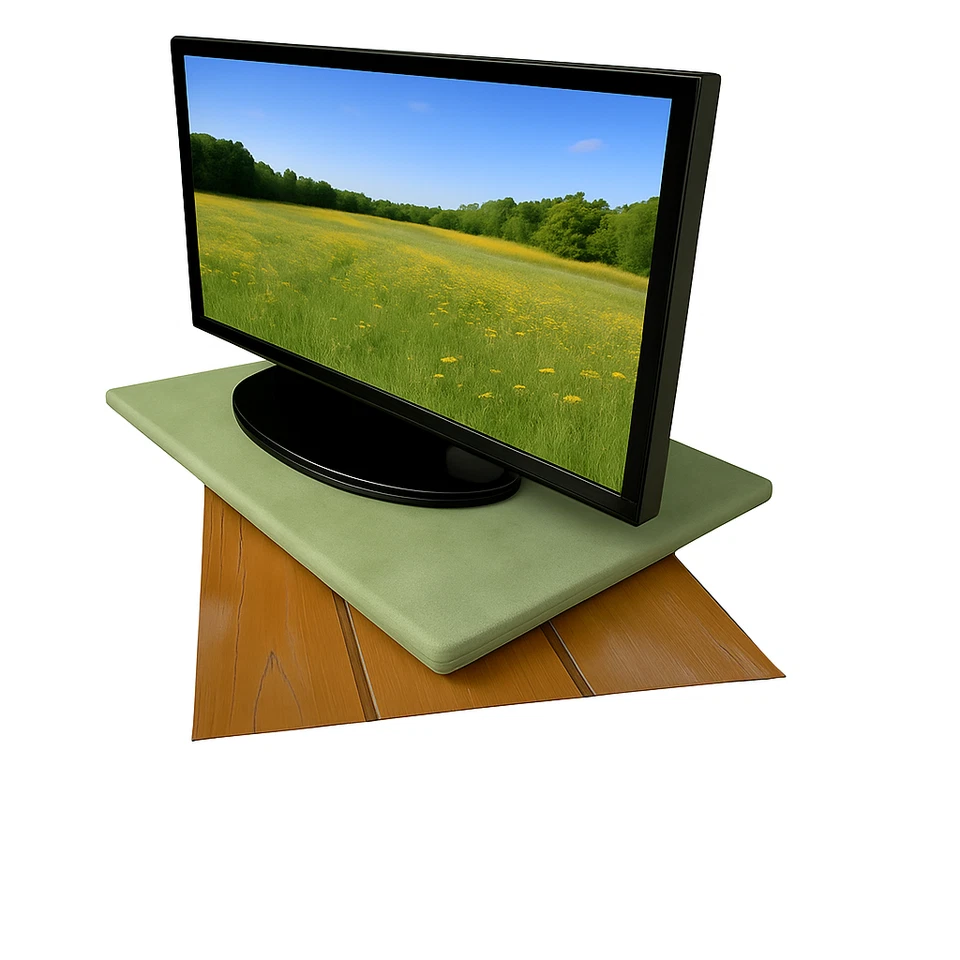 Soporte giratorio para TV Lazy Susan para pantalla plana - Tocadiscos de vinilo pastel nuevo Foto 2 de 4