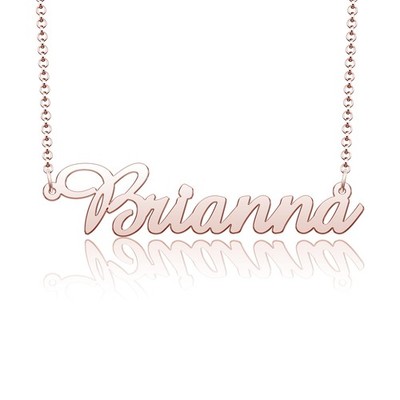 Personalisierte Namenskette 18 Zoll | Kupferschmuck | Brianna - Roségold