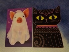 Lot of 4 Halloween Hallmark greeting cards 87