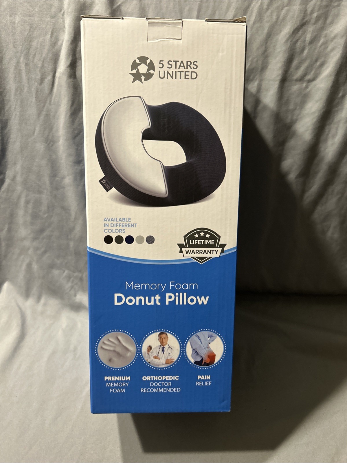 Donut Pillow for Tailbone Pain, Hemorrhoids - Cooling Gel Memory Foam Chair Seat
