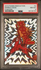 2013 PANINI INNOVATION KABOOM! #2 DERRICK ROSE PSA 8