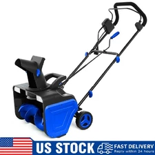 20" Electric Snow Blower Snow Thrower 25FT Throwing Distance ,LED Light Driveway