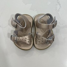 Footmates Ariel Rose Gold/Blush Leather Sandals Toddler Girls Size 1 Straps