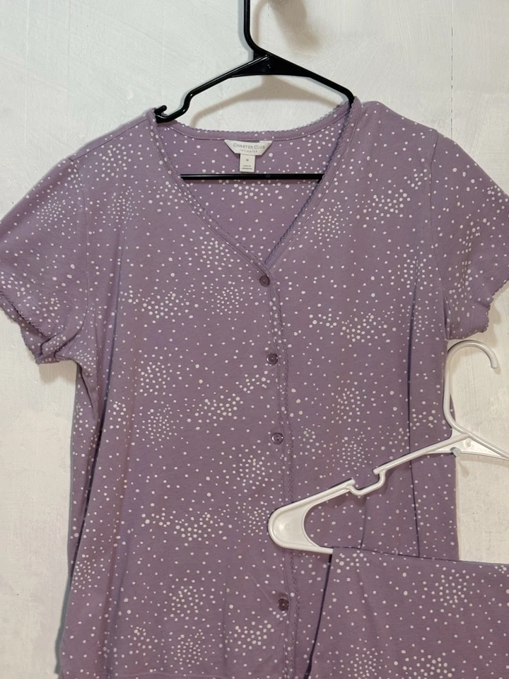Conjunto de pijama Charter Club manga corta superior e inferior para mujer talla M’s Foto 2 de 4