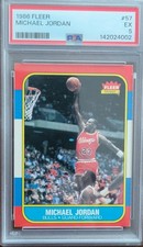 1986 Fleer #57 Michael Jordan (ROOKIE, HOF) PSA 5 Basketball Card. rookie card picture