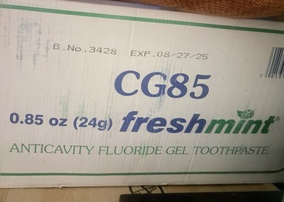 HUGE LOT Fresh Mint Travel Sized Fluoride Toothpaste 0.85oz each | 144 Tubes