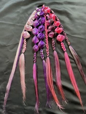 Colorful Reusable Braided Ponytail Extension Softball Braids Festival Rave Braid