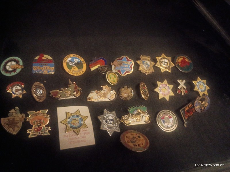 Lot Of. Blue Knights & Sheriff Pins