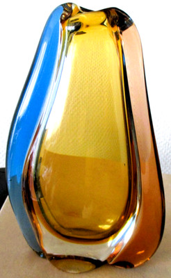 Böhmische Glas Vase HANA MACHOVSKA f. Mstisov ''Romana'' H. 21,5cm