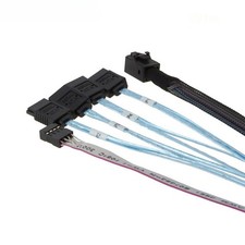 SAS SFF-8643 to 4SATA with Sideband Side Load Server Storage High Speed Cable