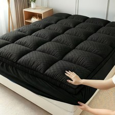 Extra Thick Mattress Topper Waterproof Bed Cover Cushion Soft Breathable Washabl