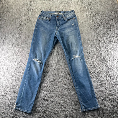 Lucky Brand Lolita Jeans Womens 2 Blue Cotton Denim Skinny Stretch Distressed