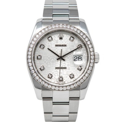 Rolex Datejust 36 Steel & White Gold 116244 Silver Jubilee Diamond - Pre-owned