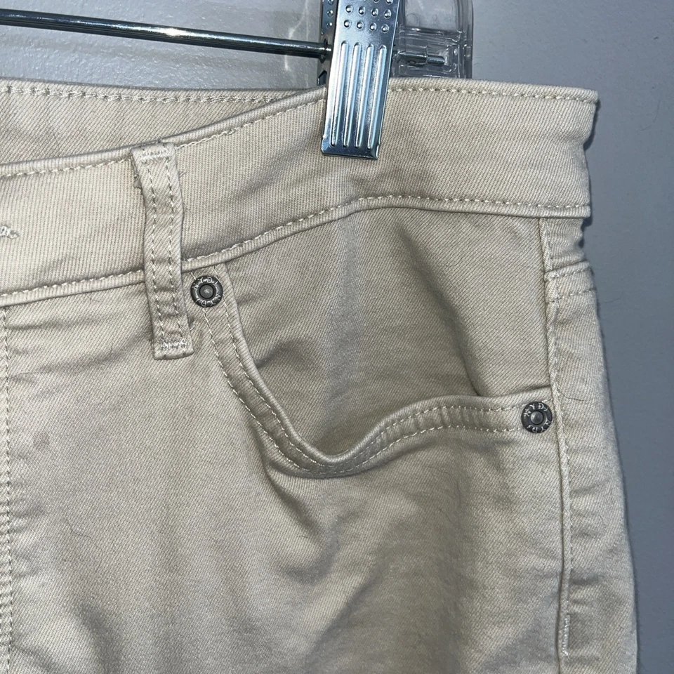 Pantalones de mezclilla NYDJ Teresa de pierna ancha para mujer color tostado talla 10 recortados Lift Tuck Tech Foto 3 de 4