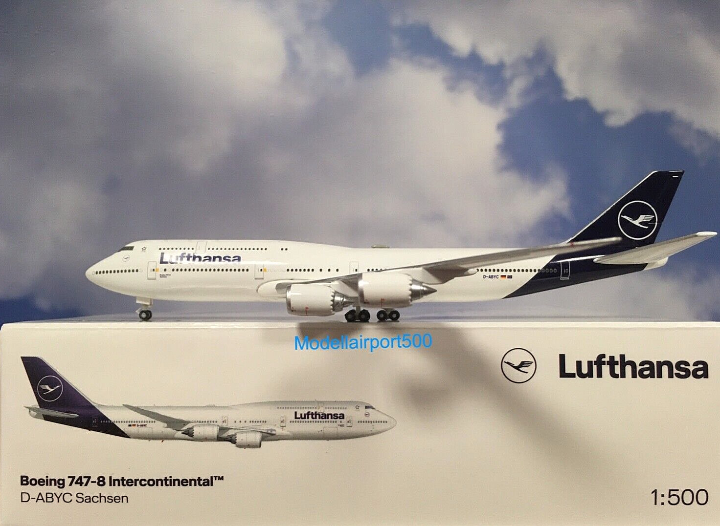 Herpa Wings 1:500  Boeing 747-8 Lufthansa D-ABYC  531283-001  Modellairport500