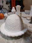 Vintage Domed Milk Glass Butter/Cheese Serving Dish