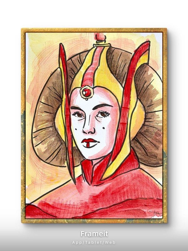 Original Padmé Amidala 1 Painting By Alannah Dyer- Acrylic 9x12 in Star Wars Fan