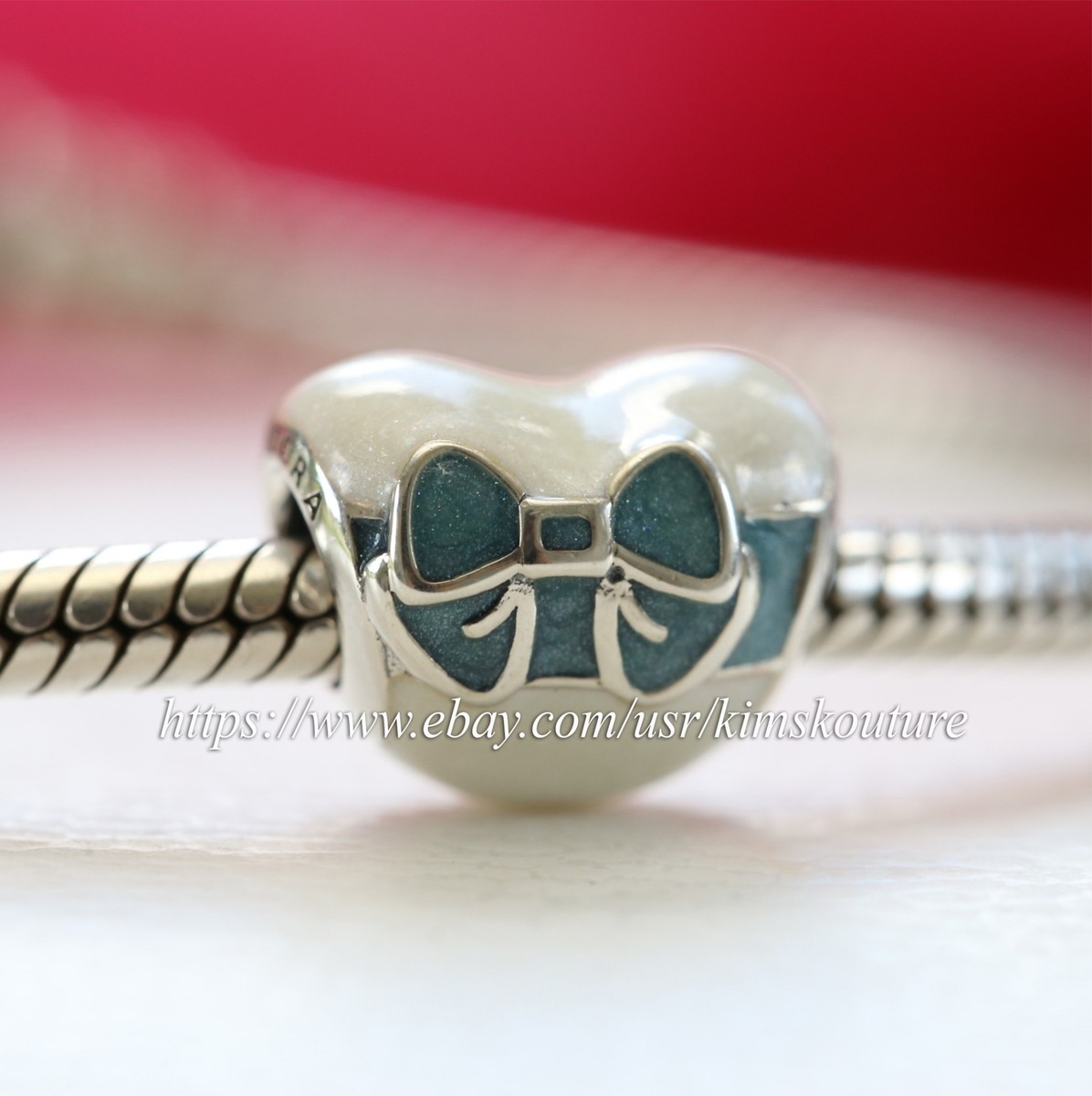 Authentic White Day Love S925 Ale Sterling Silver Bead Charm