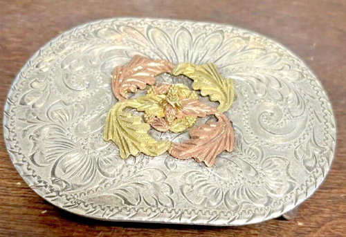 FIBBIA PER CINTURA JCO BLACK HILL ORO 10K STERLING - Foto 3 di 8