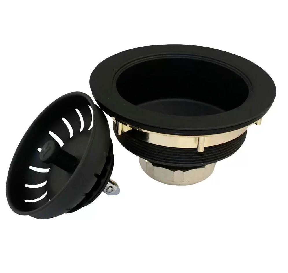 KEENEY 3.5 in. Brass Kitchen Sink Strainer in Black eBay