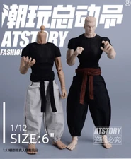 Romankey 1/12 Male T-Shirt+Pants+Belt Clothes Model Fit 6''Action Figure Body