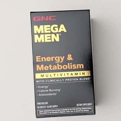 GNC Mega Men Energy & Metabolism Multivitamin - 90 Caplets 45 days