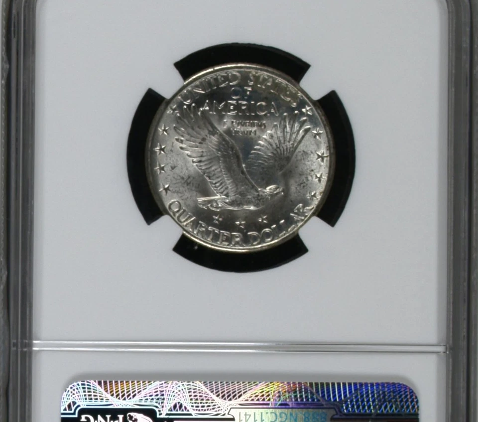 :1924-D 25C STANDING LIBERTY QUARTER GEM NGC MS65 BLAST WHITE RARE R3 HIGH GRADE - Image 4 of 4