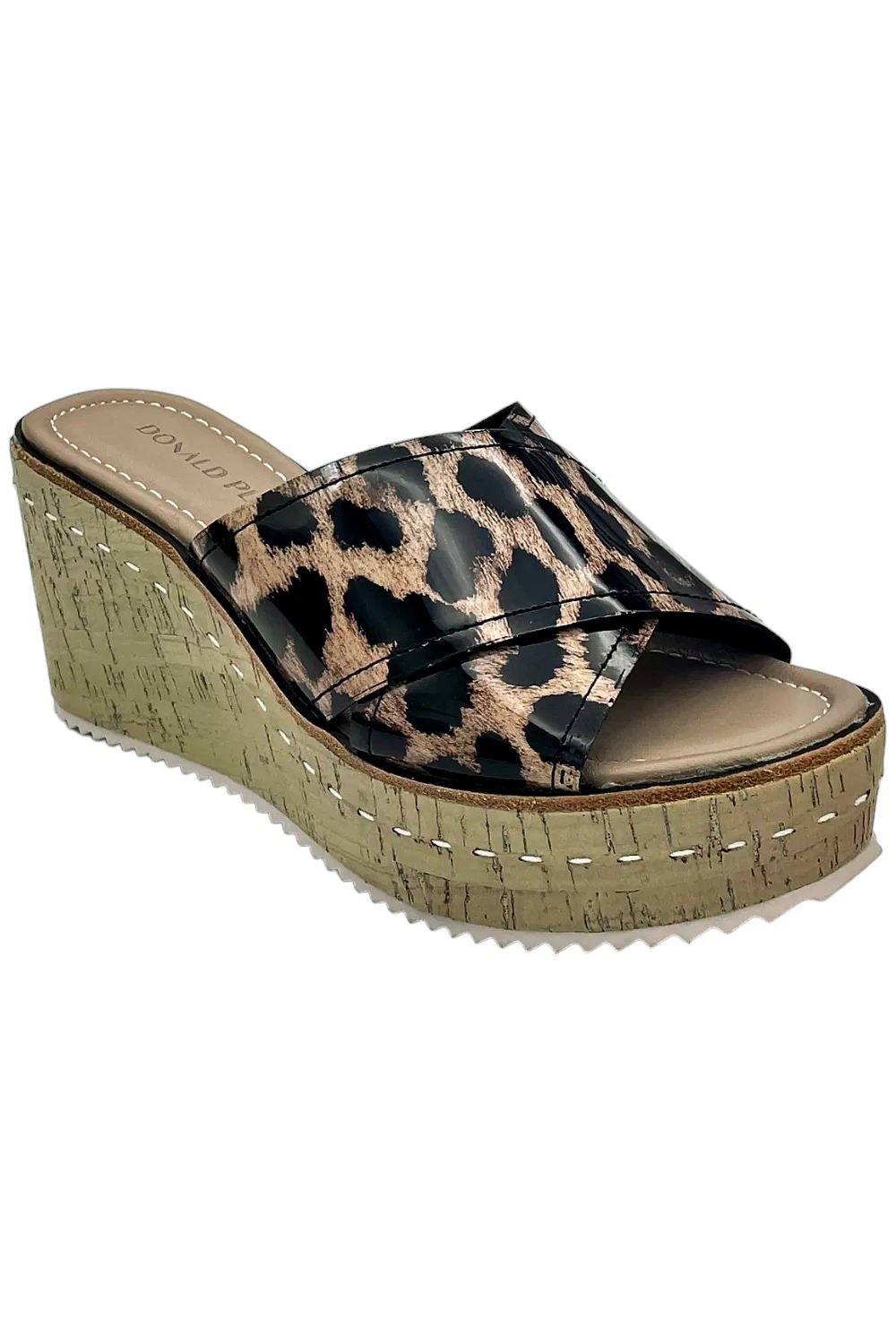 Donald Pliner Women's Ideal Leopard Patent Wedge Sandals Mushroom
Opens in a new window or tab