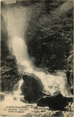 Old postcard Gimel - La Grande Cascade - Night Effect (1039776)