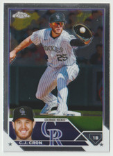2023 Topps Chrome Baseball #160 C.J. Cron - Colorado Rockies