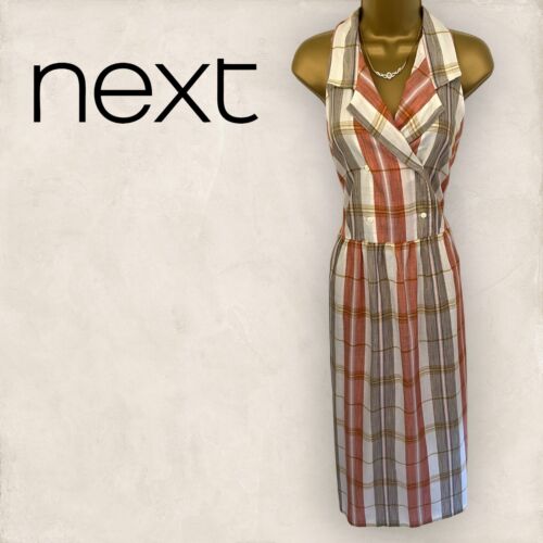 Vestido de verano NEXT para mujer vintage multicolor mezcla algodón sin mangas Reino Unido 12 - Imagen 1 de 6