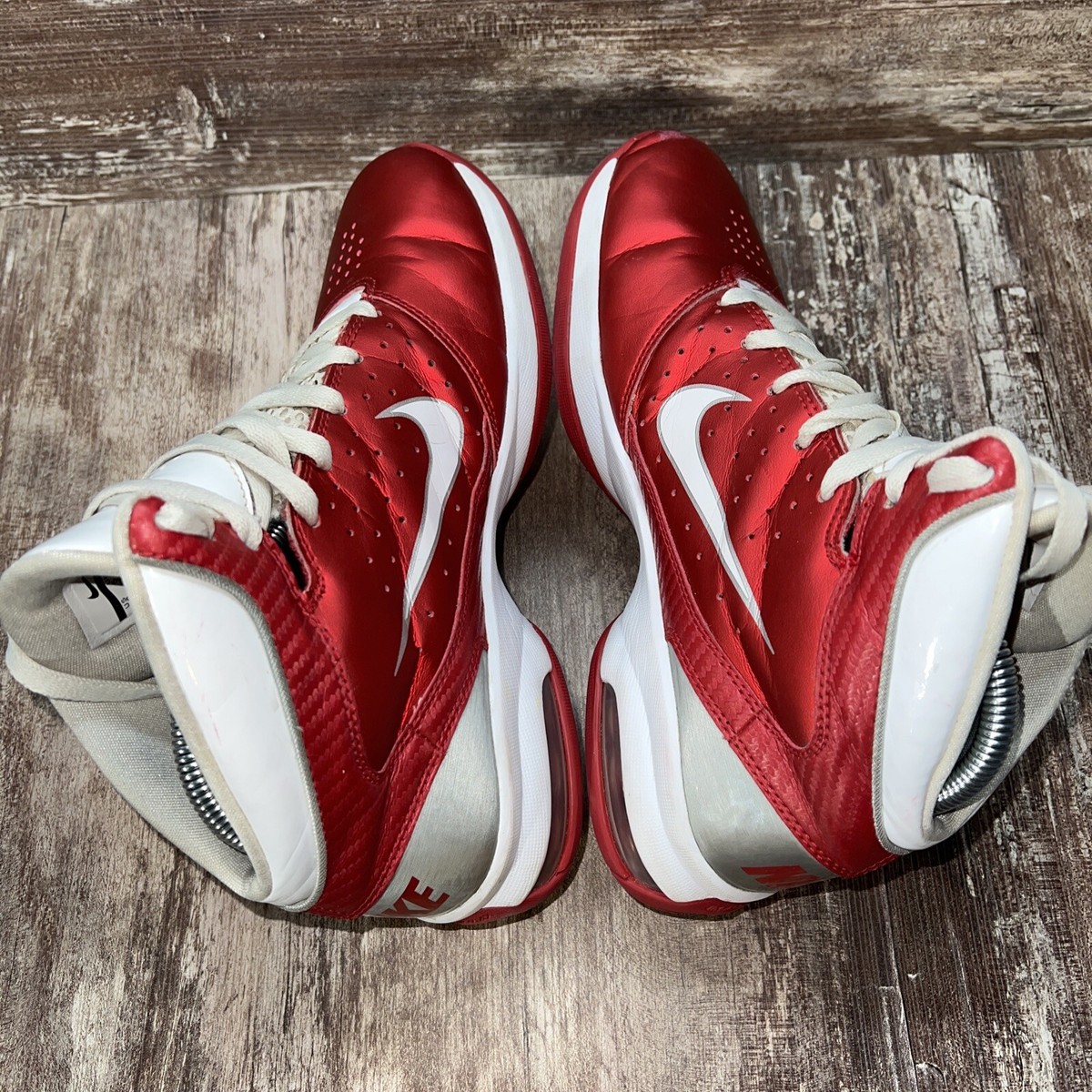 NIKE Air Max Hyped TB Basketball Shoes Size 8 Red White NIKE Air Max Hyped TB Basketball Shoes Size 8 Red White
