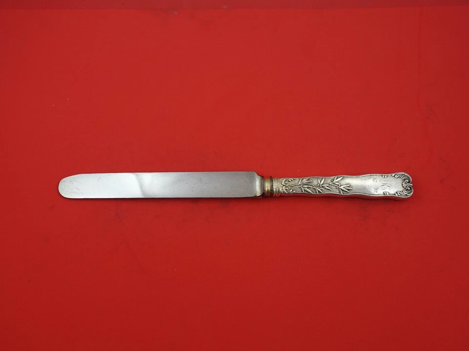 Cuchillo de banquete Saint Cloud de Gorham de plata esterlina antiguo francés SP romo 10 1/2" Foto 2 de 2