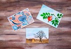 Watercolor cards set, set of postcards, original watercolor painting
