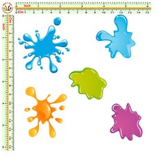 Colorful Spots Transfer T-Shirt Hair Cushion Light Dark Cotton 5pcs