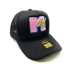 Retro 80s MTV Mesh Trucker SnapBack (Black)