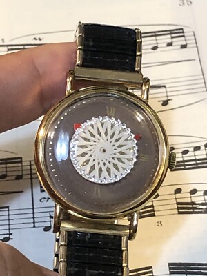 VINTAGE ERNEST BOREL KALEIDOSCOPE MEN WATCH=RUN