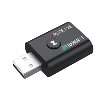 TR6 USB Bluetooth 5.0+EDR Transmitter Receiver 2 AUX Jack Wireless Audio Adapter