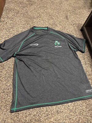 Lansdowne Ireland Rugby Football Club Mens Green T-Shirt XL Grey