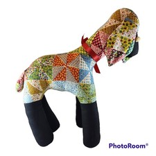 Vintage Patchwork Fabric 17" Plush Handmade Floral Toy