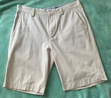 J Crew Khaki Chino Golf Shorts Men's 31 Stone 14054 Excellent Condition