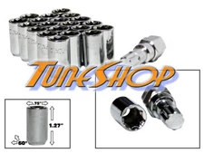 20 TUNER WHEEL LOCK LUG NUTS 8 POINT KEY 12X1.5 12 1.5 ACORN OPEN END CHROME M